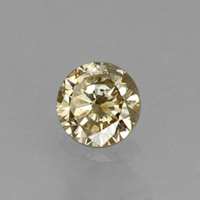 Diamante amarillo natural de 0,20 ct, corte redondo, VS