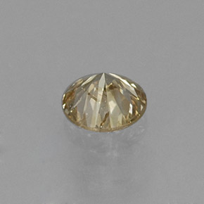 Diamante amarillo natural de 0,20 ct, corte redondo, VS