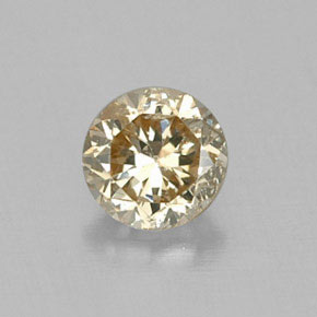 Diamante amarillo natural de 0,17 ct, corte redondo, VS