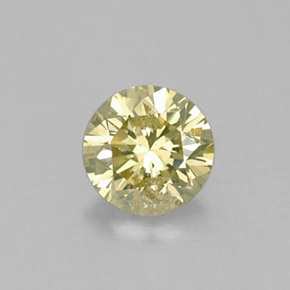 Diamante amarillo natural de 0,15 ct, corte redondo, VS