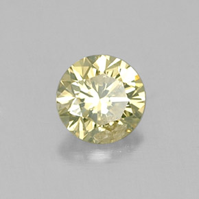 Diamante amarillo natural de 0,15 ct, corte redondo, VS