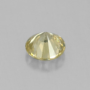 Diamante amarillo natural de 0,15 ct, corte redondo, VS