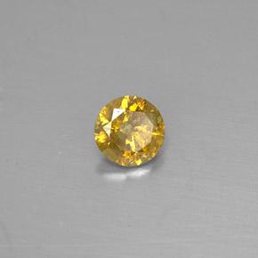 Diamante amarillo natural de 0,28 ct, corte redondo, VS-SI