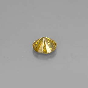 Diamante amarillo natural de 0,28 ct, corte redondo, VS-SI