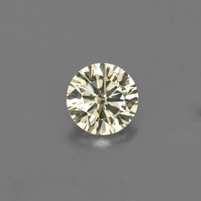 Diamante amarillo natural de 0,17 ct, corte redondo, VVS-VS