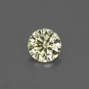 Diamante amarillo natural de 0,17 ct, corte redondo, VS