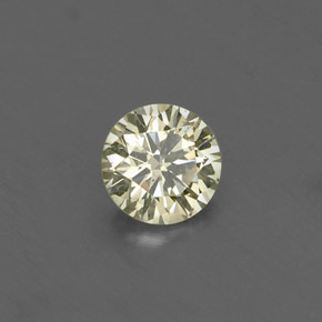 Diamante amarillo natural de 0,17 ct, corte redondo, VS