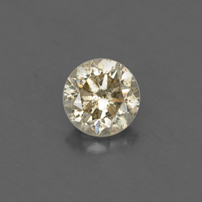 Diamante amarillo natural de 0,20 ct, corte redondo, VS-SI