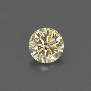Diamante Champán natural de 0.23 ct, Corte Redondo, VS