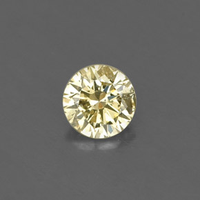Diamante amarillo natural de 0,16 ct, corte redondo, VS-SI