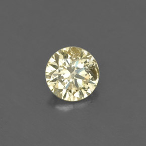 Diamante amarillo natural de 0,16 ct, corte redondo, VS-SI