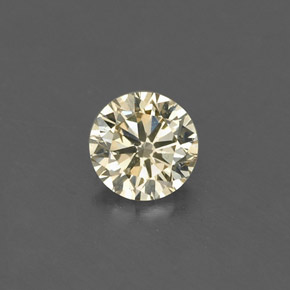 Diamante amarillo natural de 0,15 ct, corte redondo, VS