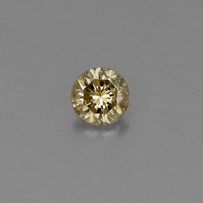 Diamante amarillo natural de 0,20 ct, corte redondo, VS