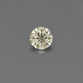 Diamante amarillo natural de 0,15 ct, corte redondo, VS