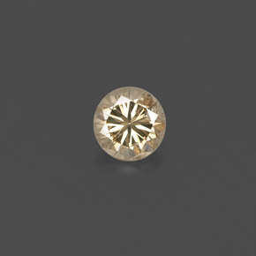 Diamante amarillo natural de 0,18 ct, corte redondo, VS