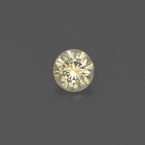 Diamante amarillo natural de 0,19 ct, corte redondo, VS