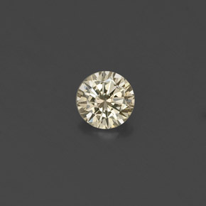 Diamante amarillo natural de 0,16 ct, corte redondo, VS