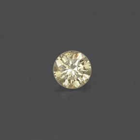 Diamante amarillo natural de 0,15 ct, corte redondo, VS