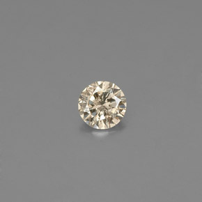 Diamante Champán natural de 0.13 ct, Corte Redondo, VS