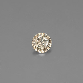 Diamante Champán natural de 0.13 ct, Corte Redondo, VS