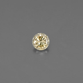 Diamante amarillo natural de 0,09 ct, corte redondo, VS