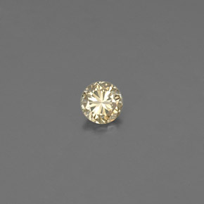 Diamante amarillo natural de 0,09 ct, corte redondo, VS