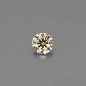 Diamante marrón natural de 0,15 ct, corte redondo, VS