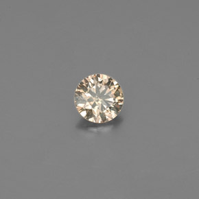 Diamante marrón natural de 0,15 ct, corte redondo, VS