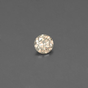 Diamante Champán natural de 0.08 ct, Corte Redondo, VS