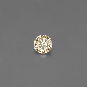 Diamante Champán natural de 0.07 ct, Corte Redondo, VS
