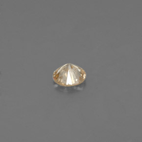 Diamante Champán natural de 0.07 ct, Corte Redondo, VS