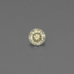 Diamante amarillo natural de 0,10 ct, corte redondo, VS