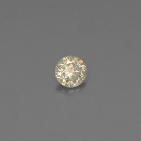 Diamante amarillo natural de 0,10 ct, corte redondo, VS