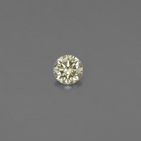 Diamante amarillo natural de 0,09 ct, corte redondo, VS