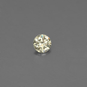Diamante amarillo natural de 0,09 ct, corte redondo, VS