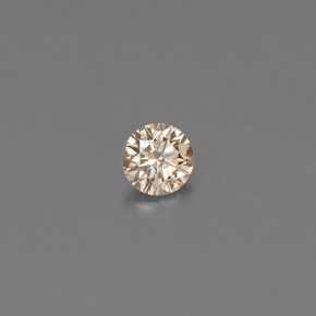 Diamante Champán natural de 0.08 ct, Corte Redondo, VS