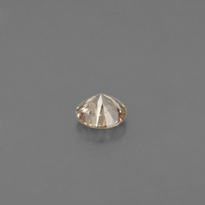 Diamante Champán natural de 0.08 ct, Corte Redondo, VS