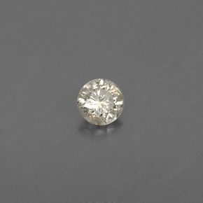 Diamante amarillo natural de 0,08 ct, corte redondo, VS