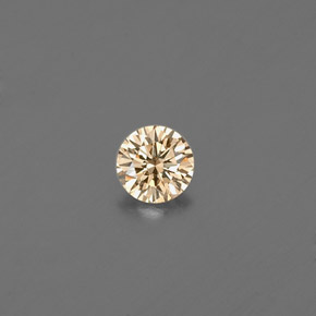 Diamante amarillo natural de 0,09 ct, corte redondo, VS