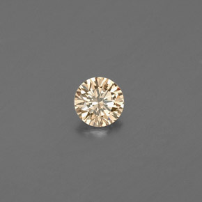 Diamante amarillo natural de 0,09 ct, corte redondo, VS