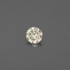 Diamante amarillo natural de 0,08 ct, corte redondo, VS