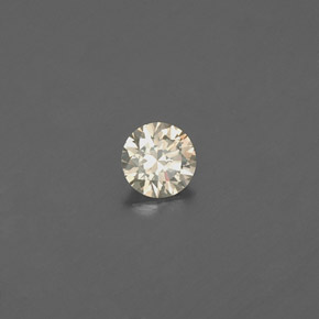 Diamante amarillo natural de 0,08 ct, corte redondo, VS