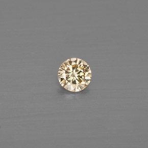 Diamante amarillo natural de 0,12 ct, corte redondo, VS