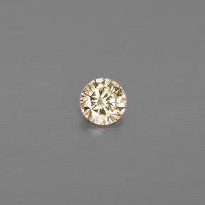 Diamante amarillo natural de 0,12 ct, corte redondo, VS