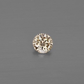 Diamante amarillo natural de 0,08 ct, corte redondo, VS