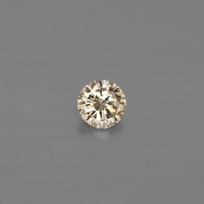 Diamante amarillo natural de 0,08 ct, corte redondo, VS