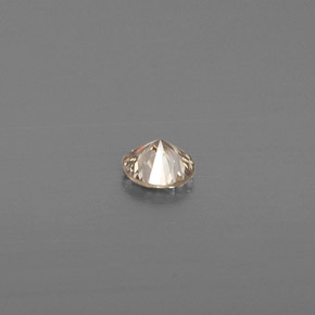 Diamante amarillo natural de 0,08 ct, corte redondo, VS