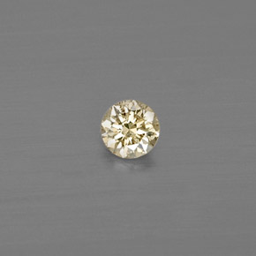 Diamante amarillo natural de 0,08 ct, corte redondo, VS