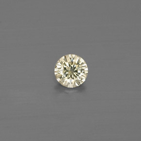 Diamante amarillo natural de 0,09 ct, corte redondo, VS