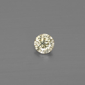 Diamante amarillo natural de 0,09 ct, corte redondo, VS